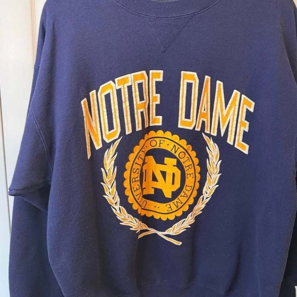 Vintage Champion Notre Dame Fighting Irish Crewneck Sweatshirt Large